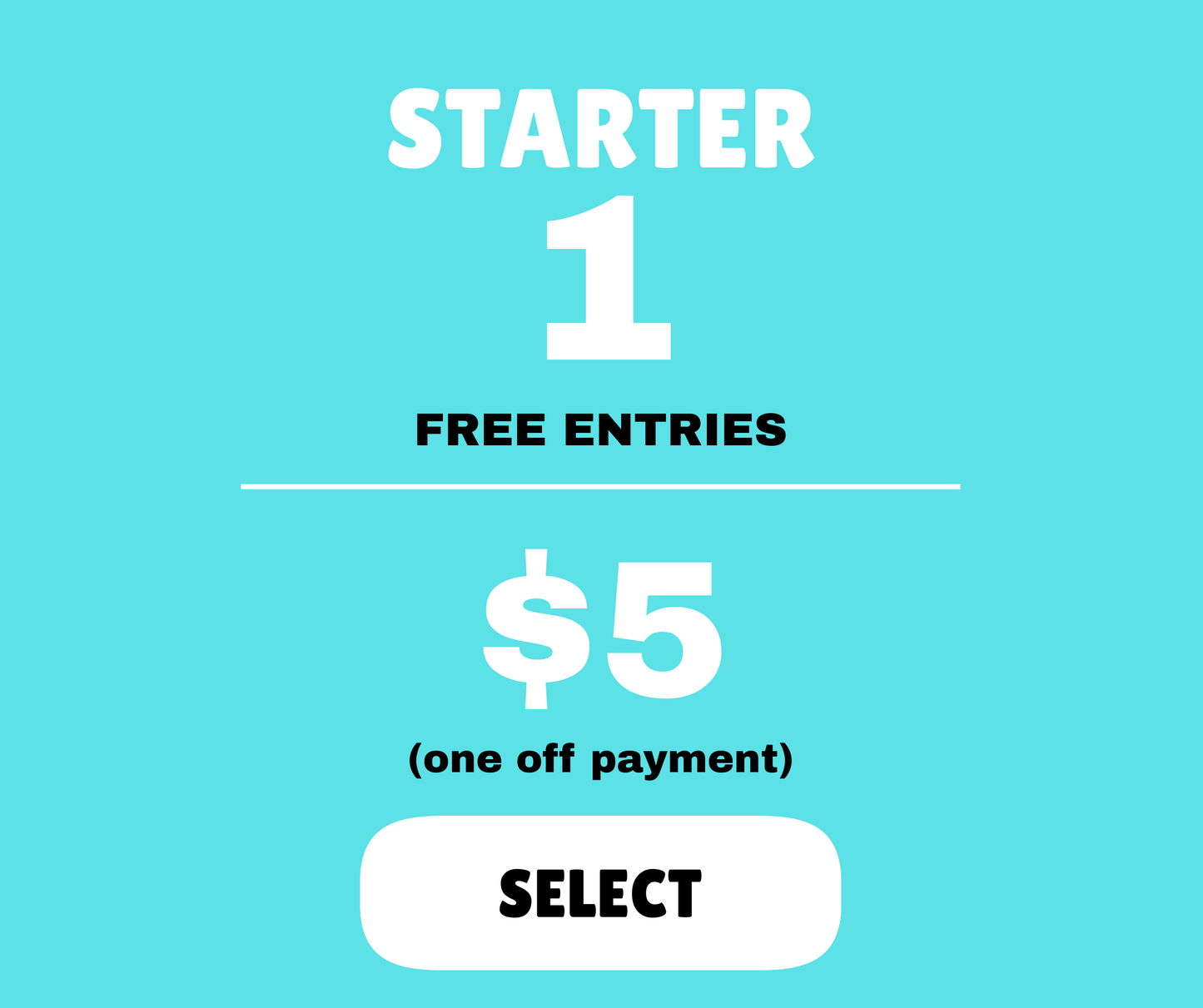 STARTER PACKAGE - 1 FREE ENTRY